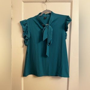 SHEIN - Cap Sleeve, Neck-Tie Tee